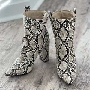 High Heel Snakeskin Boots